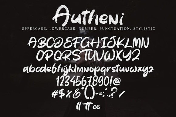Autheni Font Poster 7