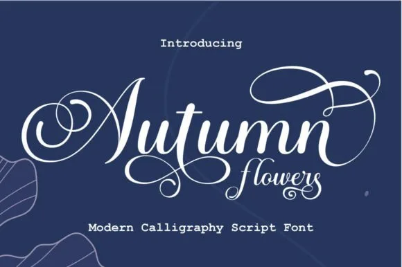Autumn Flowers Font Poster 1