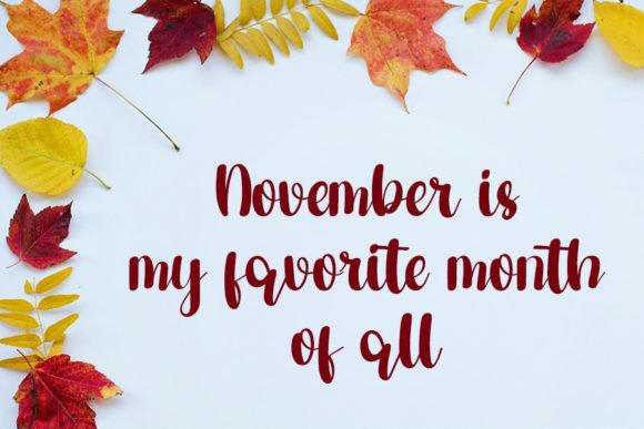 Autumn in November Font Poster 2