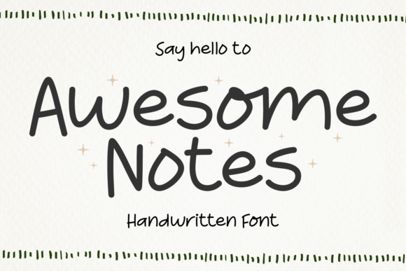 Awesome Notes Font Poster 1
