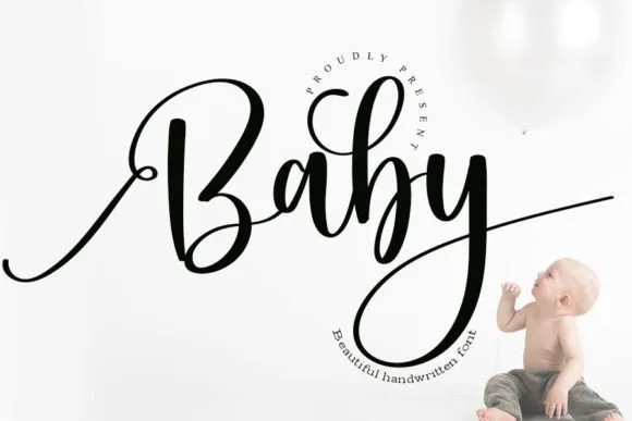 Baby Font Baby Font Poster 1