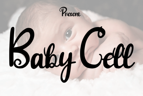 Baby Cell Font Poster 1