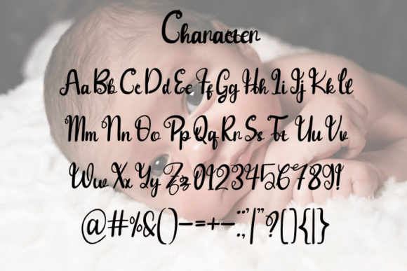 Baby Cell Font Poster 4