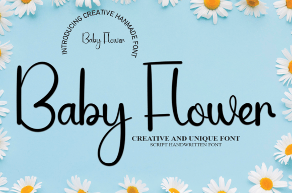 Baby Flower Font Poster 1