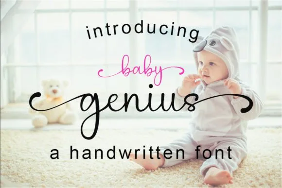 Baby Genius Font Baby Genius Font Poster 1