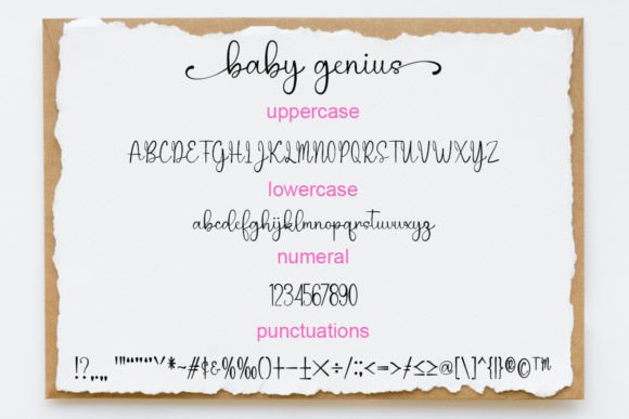 Baby Genius Font Poster 6