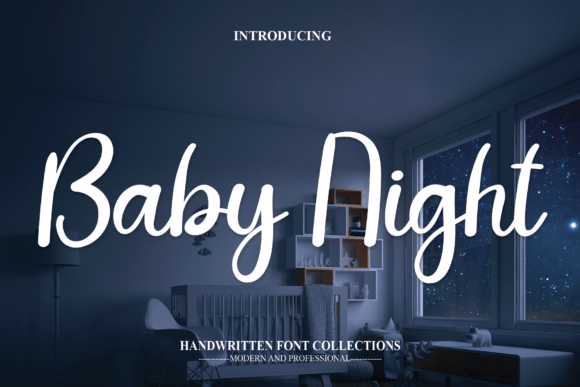 Baby Night Font Poster 1