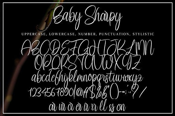 Baby Sharpy Font Poster 9