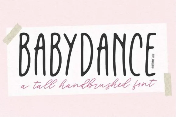 Babydance Font Babydance Font Poster 1