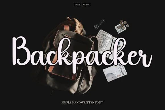 Backpacker Font Backpacker Font Poster 1