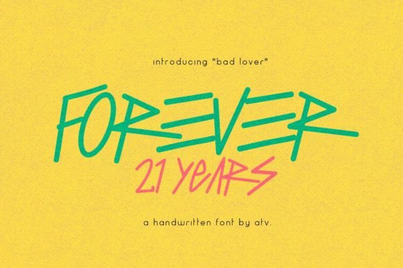 Bad Lover Font Poster 2