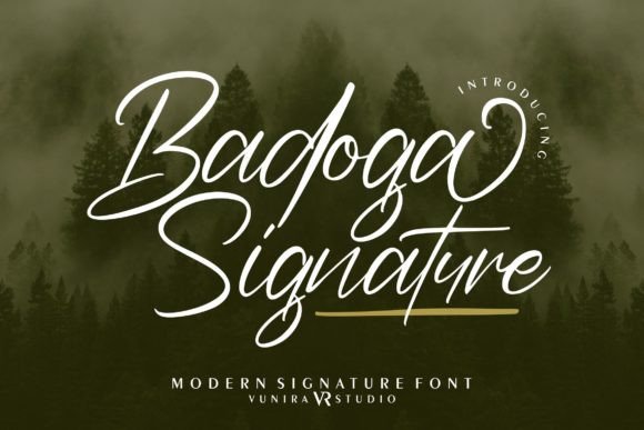 Badoga Signature Font Poster 1