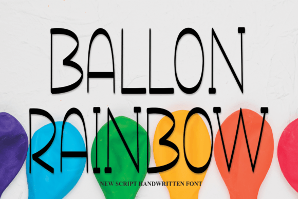 Ballon Rainbow Font Poster 1