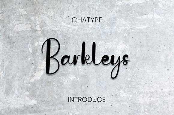 Barkleys Font Poster 1