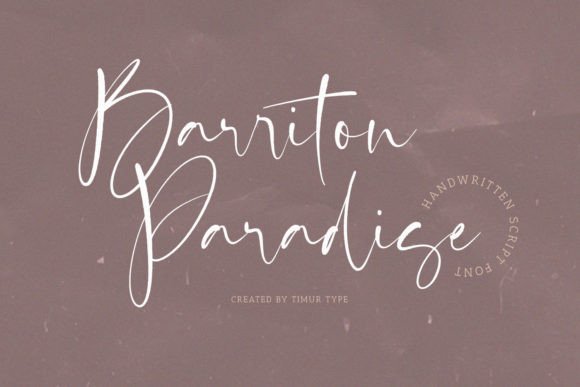 Barriton Paradise Font Poster 1