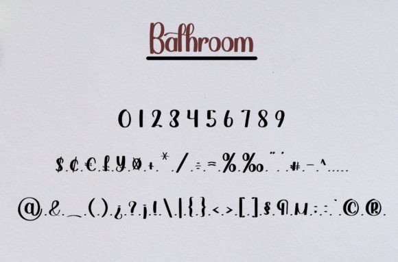 Bathroom Font Poster 6