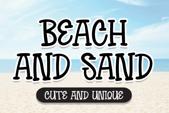 Beach and Sand Font Beach and Sand Font Poster 1