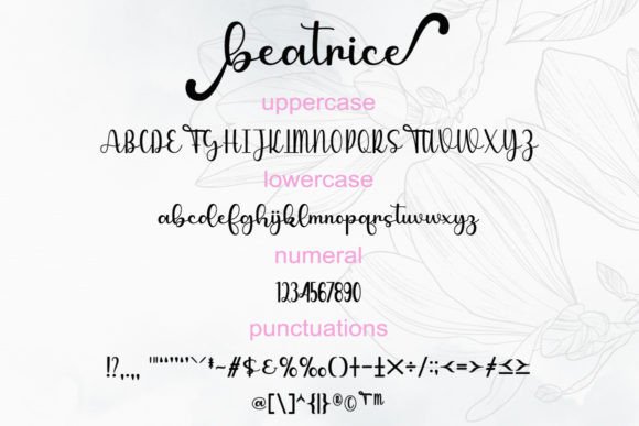 Beatrice Font Poster 5