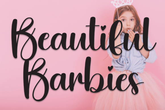Beautiful Barbies Font Poster 1