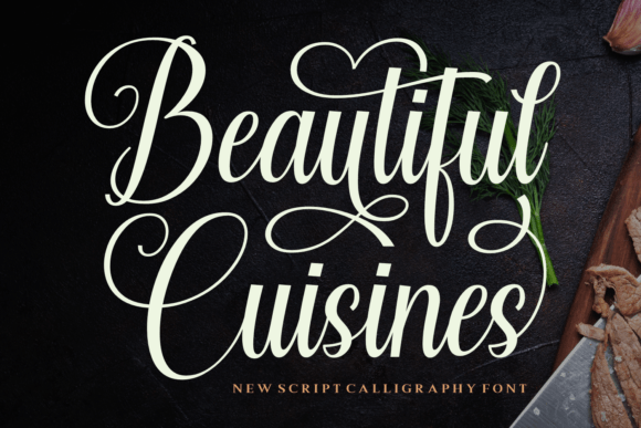 Beautiful Cuisines Font Poster 1