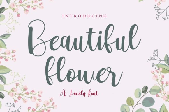 Beautiful Flower Font