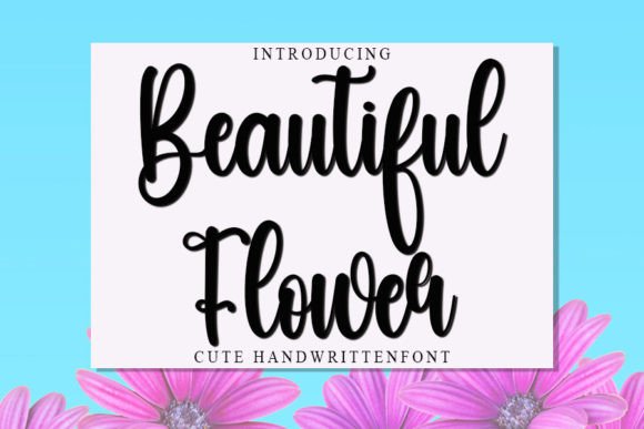 Beautiful Flower Font Poster 1
