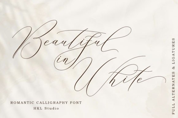 Beautiful in White Font Poster 1