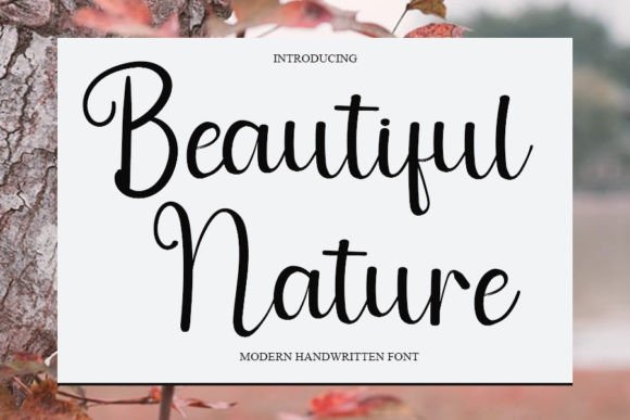 Beautiful Nature Font Poster 1
