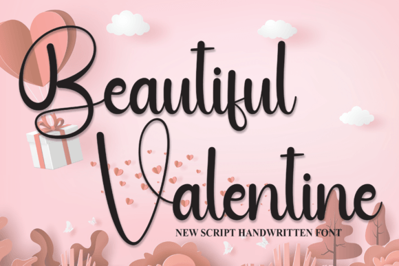 Beautiful Valentine Font Poster 1