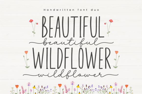Beautiful Wildflower Duo Font Poster 1