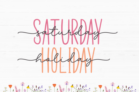 Beautiful Wildflower Duo Font Poster 6
