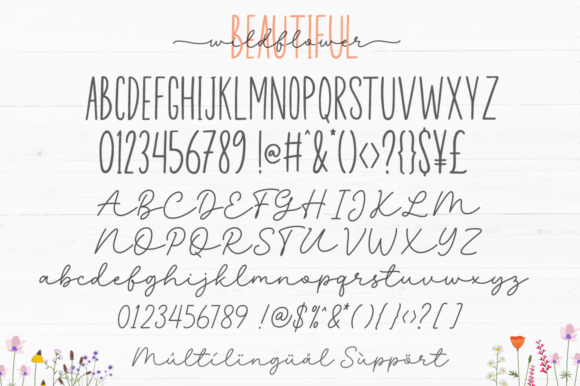 Beautiful Wildflower Duo Font Poster 9