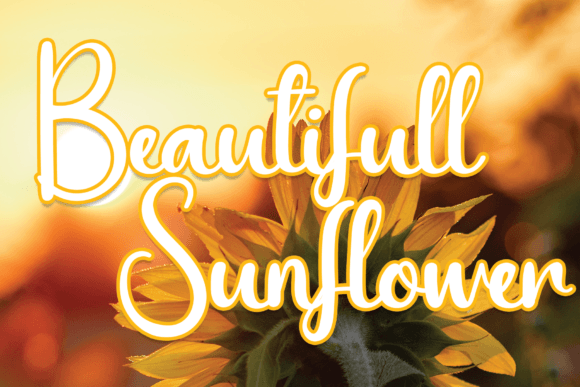 Beautifull Sunflower Font Poster 1