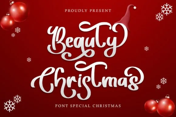 Beauty Christmas Font Beauty Christmas Font Poster 1