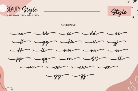 Beauty Style Font Poster 9