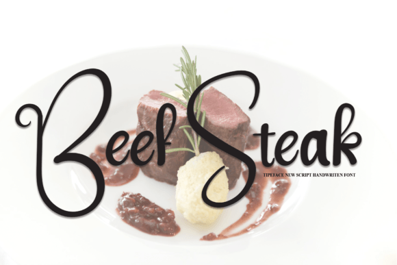Beef Steak Font Poster 1