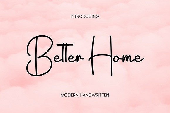Better Home Font Poster 1