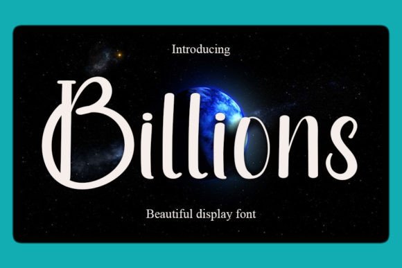 Billions Font Poster 1
