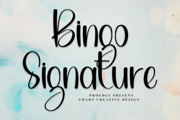 Bingo Signature Font Poster 1