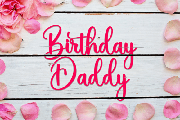 Birthday Daddy Font Poster 1