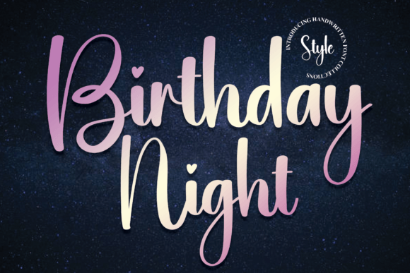 Birthday Night Font Poster 1