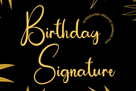 Birthday Signature Font Poster 1