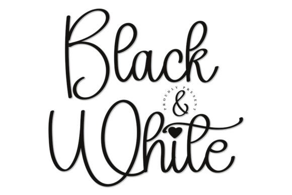 Black and White Font