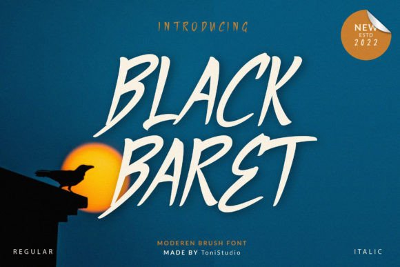 Black Baret Font Poster 1
