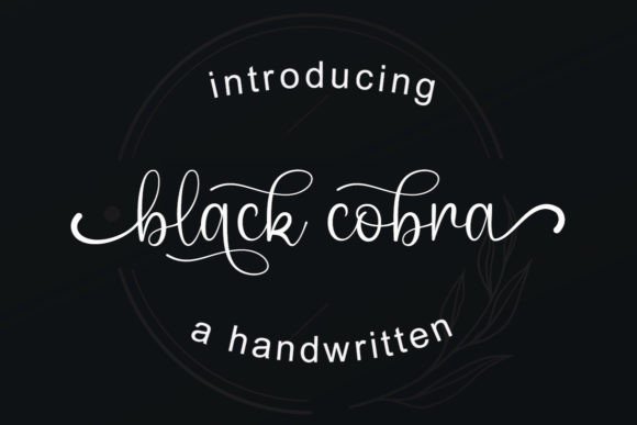 Black Cobra Font Poster 1