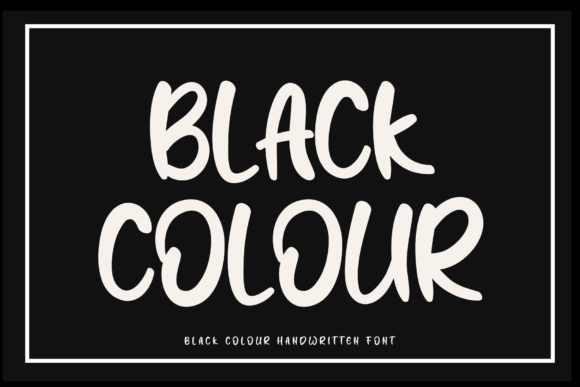 Black Colour Font Poster 1