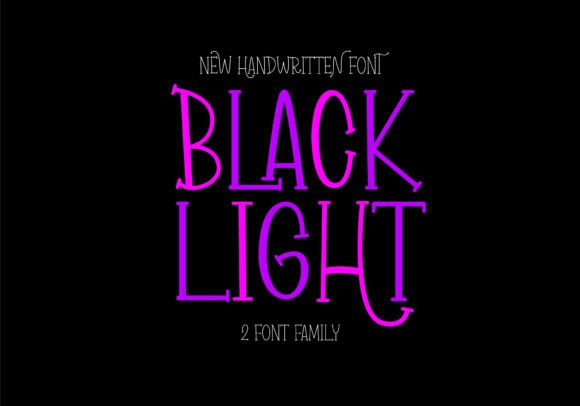 Black Light Font Poster 1