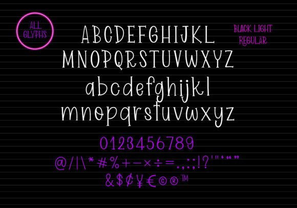 Black Light Font Poster 2