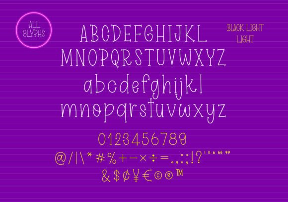 Black Light Font Poster 6