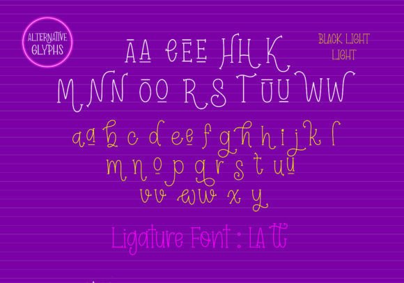 Black Light Font Poster 7